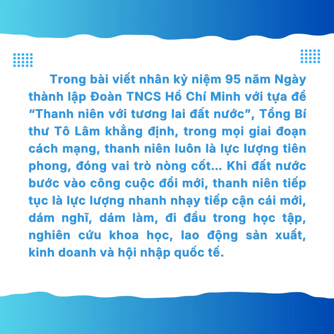 Dưới Lá cờ vẻ vang của Đảng, tuổi trẻ Việt Nam tiên phong trong kỷ nguyên mới ảnh 1 Dưới Lá cờ vẻ vang của Đảng, tuổi trẻ Việt Nam tiên phong trong kỷ nguyên mới ảnh 1