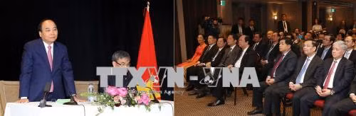 Thủ tướng gặp gỡ cán bộ Đại sứ quán và cộng đồng kiều bào Việt Nam tại Canada ảnh 1