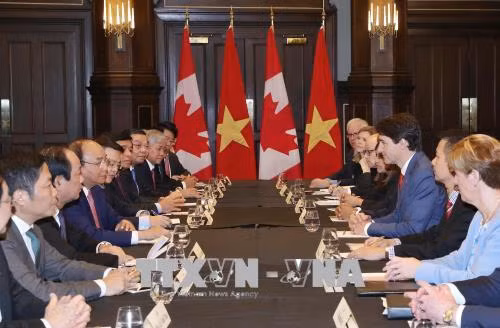 Thủ tướng Nguyễn Xuân Phúc hội đàm với Thủ tướng Canada Justin Trudeau ảnh 2