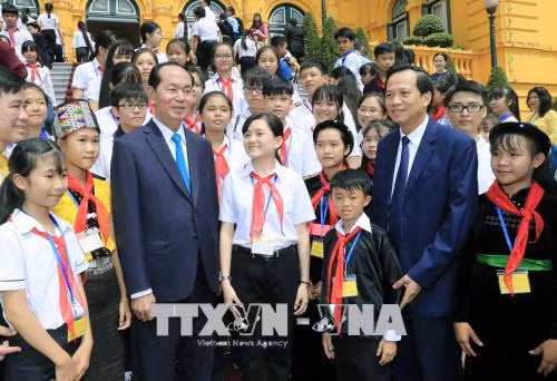 Chủ tịch nước Trần Đại Quang gặp mặt đại biểu trẻ em có hoàn cảnh đặc biệt ảnh 1