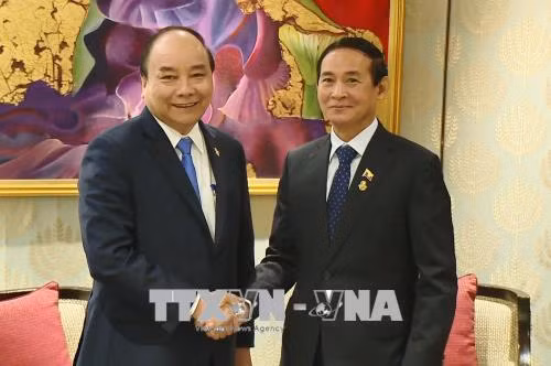 Thủ tướng Nguyễn Xuân Phúc tiếp xúc song phương bên lề Hội nghị Cấp cao ACMECS 8 và CLMV 9 ảnh 2