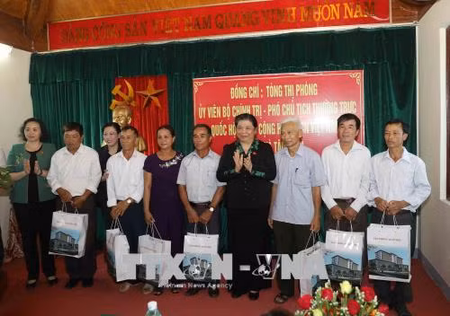 Phó Chủ tịch Quốc hội Tòng Thị Phóng thăm, tặng quà người có công tại Nghệ An ảnh 2