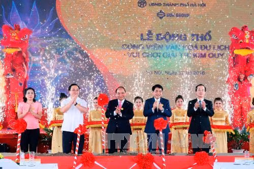Thủ tướng dự Lễ động thổ Dự án Công viên Kim Quy tại Hà Nội ảnh 2