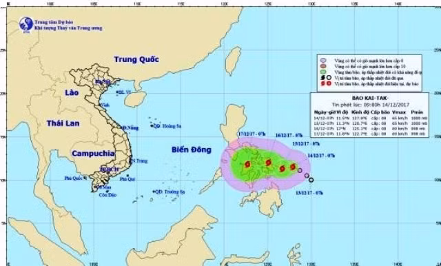 Bão KAI - TAK có diễn biến phức tạp. ảnh 1