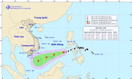 Bão Kai tak đi vào Biển Đông ảnh 1