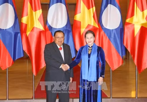 Chủ tịch Quốc hội Nguyễn Thị Kim Ngân hội kiến Tổng Bí thư, Chủ tịch nước Lào ảnh 1