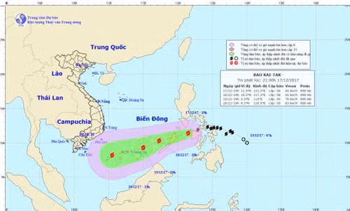 Ngày 18/12, bão Kai-tak sẽ đi vào Biển Đông, miền Bắc rét đậm ảnh 1