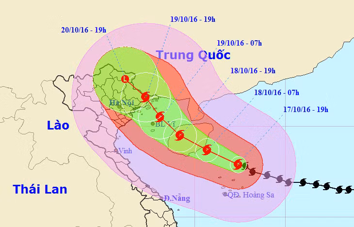 Dự báo bão số 7 đến bờ biển Quảng Ninh-Hải Phòng tối 19/10 ảnh 1