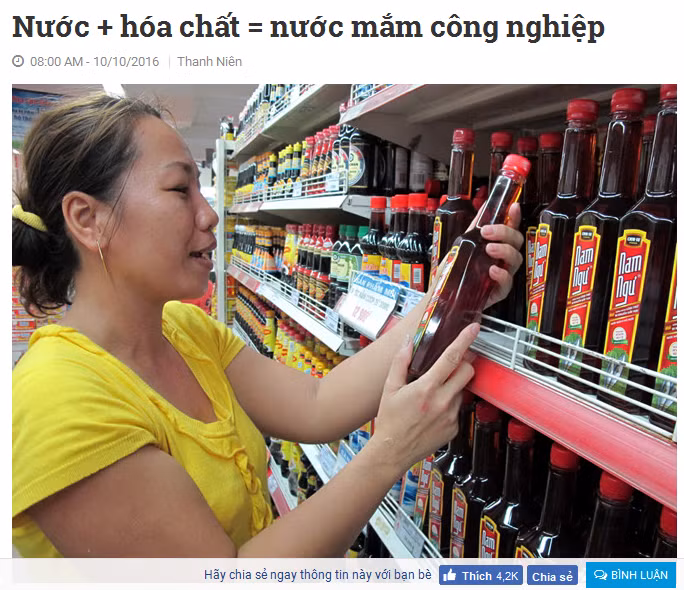 Làm rõ phản ánh nước mắm công nghiệp có nhiều loại hóa chất ảnh 1