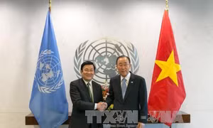 Chủ tịch nước hội kiến Tổng thư ký LHQ Ban Ki-moon
