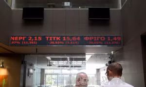 Thị trường chứng khoán Hy Lạp giảm tốc độ mất giá 