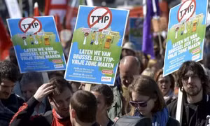 Châu Âu biểu tình phản đối TTIP