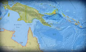 Động đất 7,5 độ richter rung chuyển Papua New Guinea 