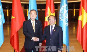 Chủ tịch Quốc hội tiếp TTK Liên hợp quốc Ban Ki-moon