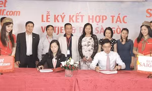 Vietjet ký kết hợp tác với Bia Sài Gòn 