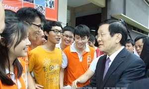 Chủ tịch nước thăm trường Đại học Việt Đức 