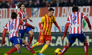Atletico lại gục ngã trước Barca