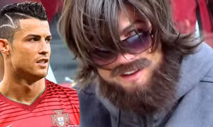 Xem Cristiano Ronaldo giả người vô gia cư xin tiền trên phố