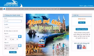 Mua vé tàu qua mạng, trả tiền qua thẻ ATM