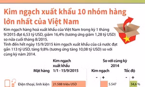 10 nhóm hàng xuất khẩu chủ lực của Việt Nam