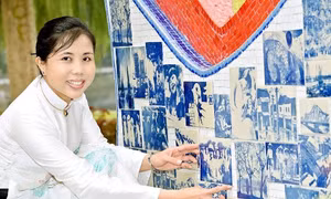 "Trái tim Tình yêu Hà Nội" bên hồ Trúc Bạch
