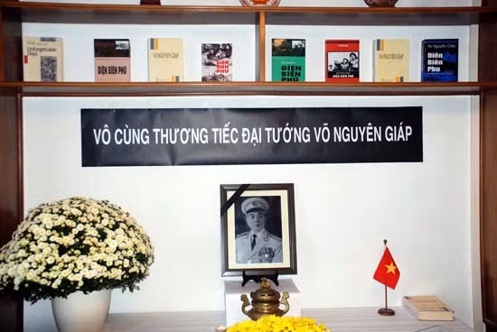 Phái đoàn Việt Nam tại Geneva tổ chức viếng và mở sổ tang Đại tướng ảnh 1