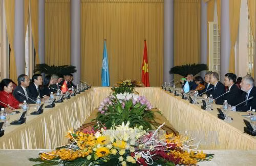 Chủ tịch nước tiếp Tổng Thư ký Liên hợp quốc Ban Ki-moon ảnh 2
