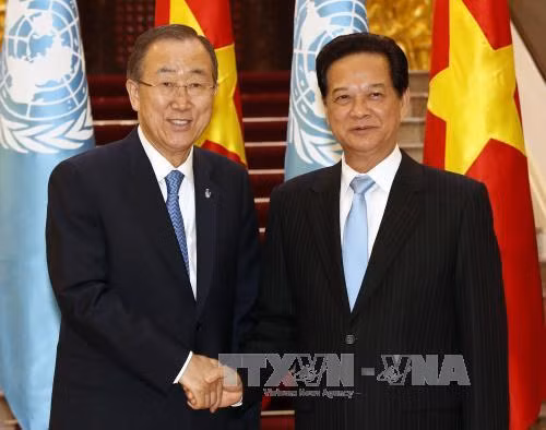 Tổng Bí thư Nguyễn Phú Trọng tiếp Tổng Thư ký Ban Ki-moon ảnh 4