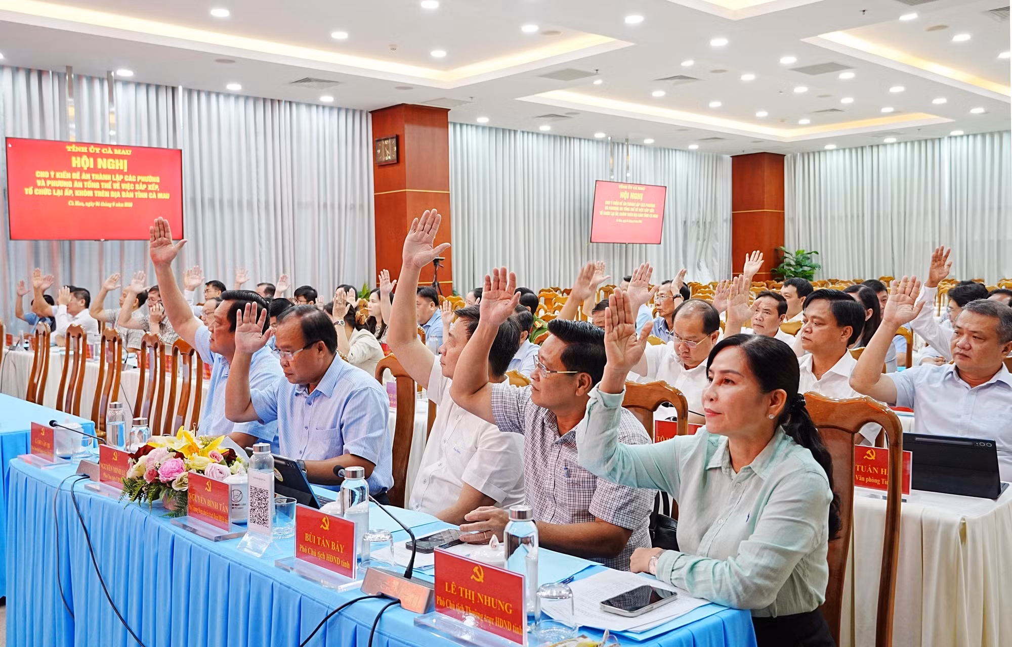 Các đại biểu biểu quyết thông qua Đề án.