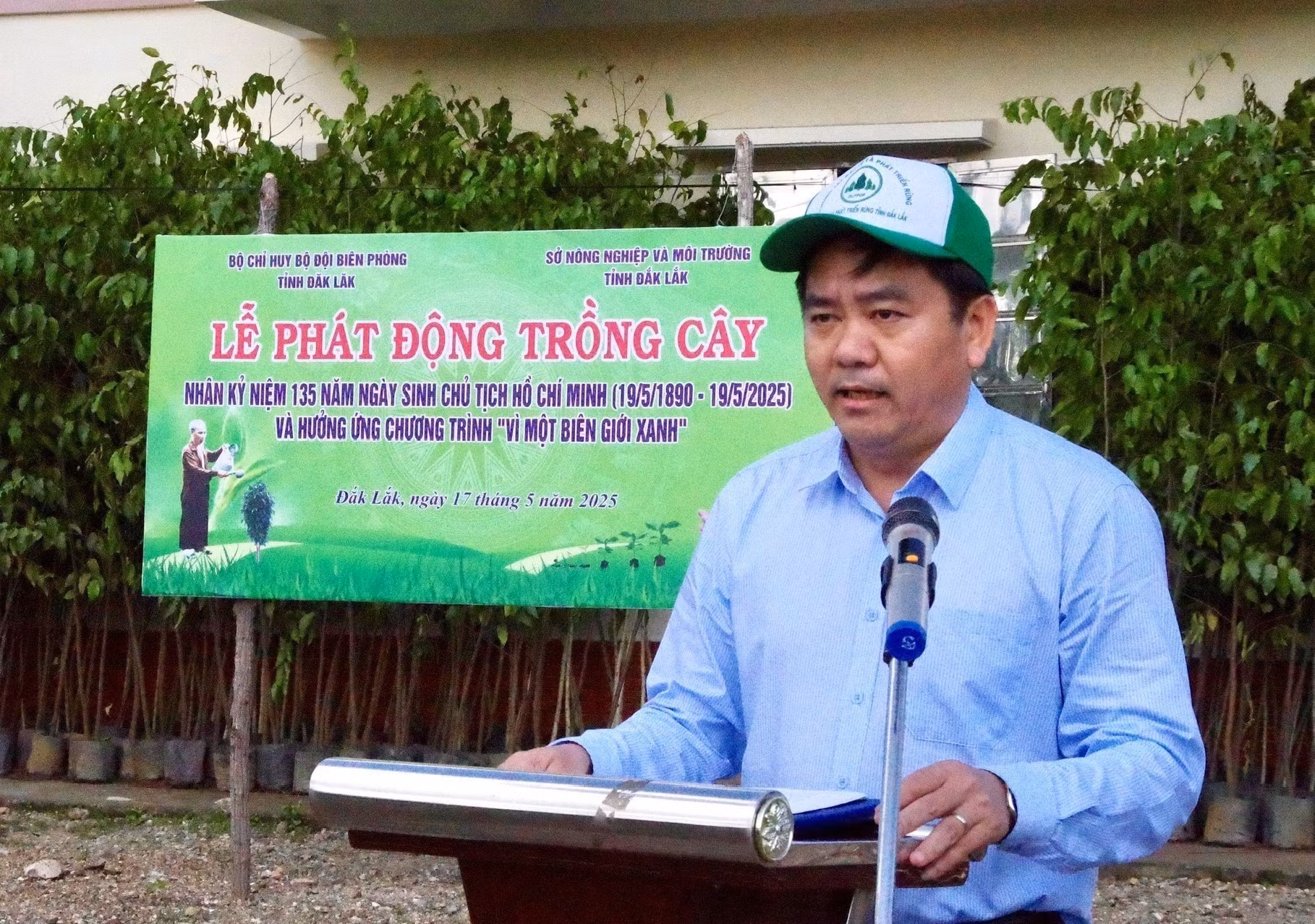 Giám đốc Sở Nông nghiệp và Môi trường tỉnh Đắk Lắk Nguyễn Minh Huấn phát biểu tại Lễ phát động. Ảnh: TTXVN Phát