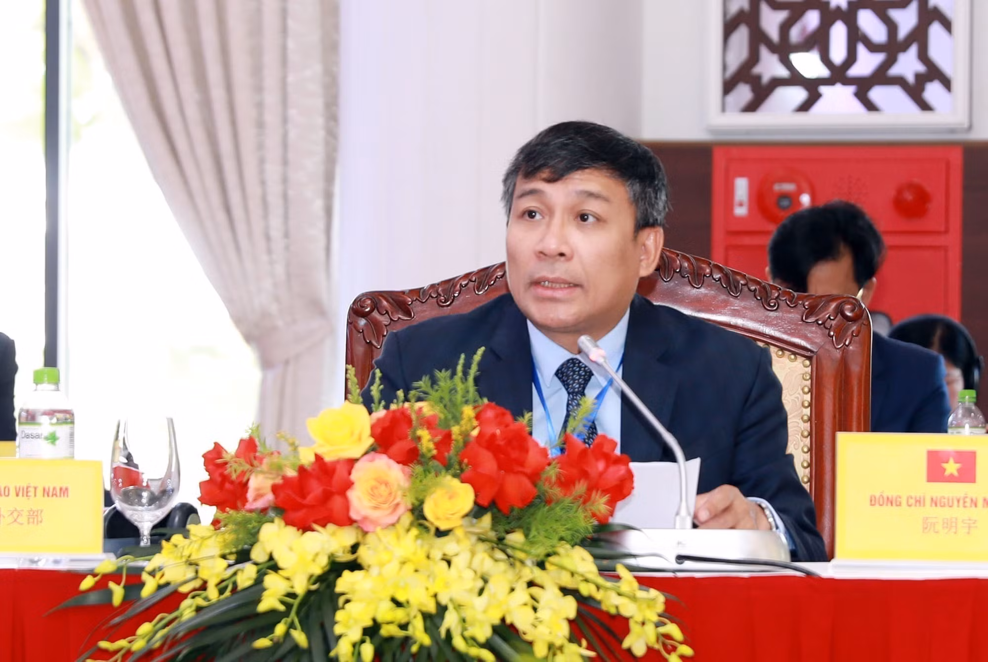 Thứ trưởng Thường trực Bộ Ngoại giao Nguyễn Minh Vũ phát biểu. Ảnh: Quý Trung/TTXVN