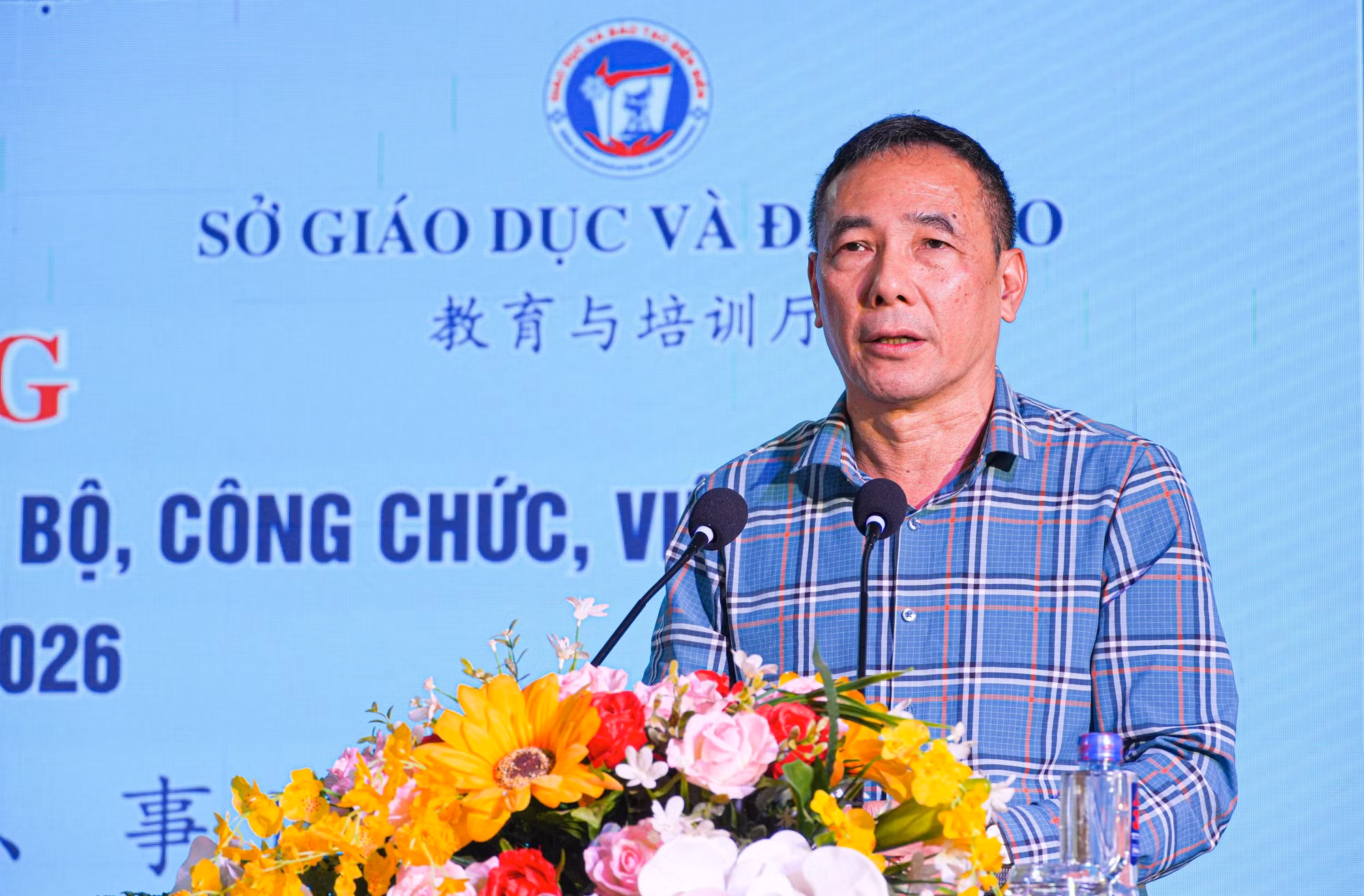Giám đốc Trung tâm ươm tạo khởi nghiệp và cung ứng nhân lực Đại học Thái Nguyên Nguyễn Tất Thắng phát biểu tại khóa bồi dưỡng.