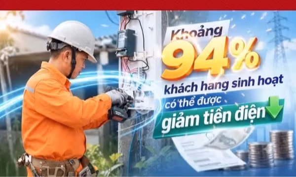 Khoảng 94% khách hàng sinh hoạt có thể được giảm tiền điện