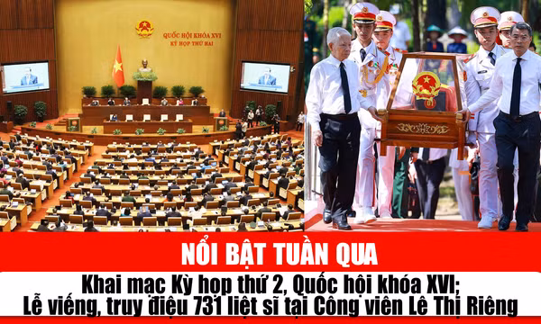 Tin tức TV nổi bật tuần qua: Khai mạc Kỳ họp thứ 2, Quốc hội khóa XVI; Lễ viếng, truy điệu 731 liệt sĩ tại Công viên Lê Thị Riêng