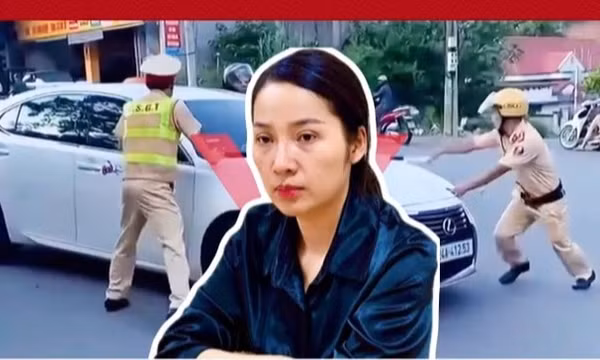 Nữ lái xe hối hận sau khi chống đối công an, tăng ga bỏ chạy
