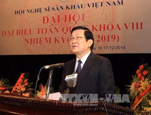 Chủ tịch nước dự khai mạc Đại hội Hội Nghệ sĩ sân khấu Việt Nam ảnh 1