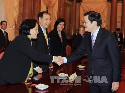 Chủ tịch nước tiếp đại biểu dự Hội nghị bàn tròn Chánh án ASEAN ảnh 1
