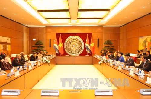Chủ tịch Quốc hội đón, hội đàm với Chủ tịch Quốc hội Cộng hòa Cuba ảnh 2