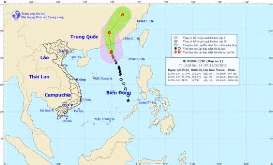 Cập nhật: Bão số 1 đang hướng về Trung Quốc và sẽ suy yếu thành áp thấp nhiệt đới. ảnh 1