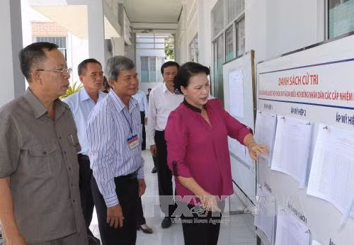 Chủ tịch Quốc hội kiểm tra công tác chuẩn bị bầu cử ở Hậu Giang, Kiên Giang ảnh 1