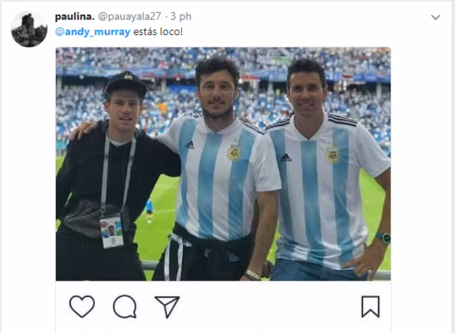 WORLD CUP 2018: Andy Murray gây sốc vì chế nhạo đồng nghiệp sau trận thua của Argentina ảnh 7