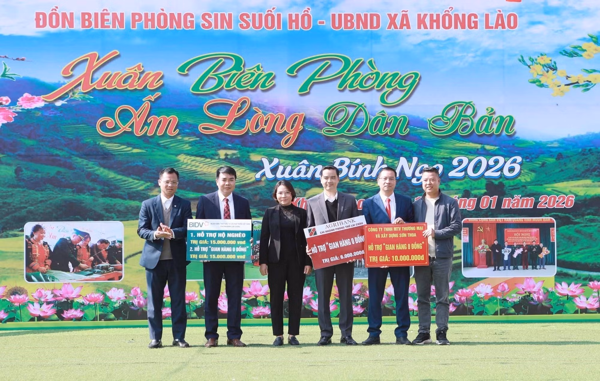 Các đơn vị tài trợ cho Đảng bộ, nhân dân xã Khổng Lào.