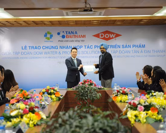 Tân Á Đại Thành và Dow Water &amp; Process Solutions công bố thoả thuận hợp tác phát triển sản phẩm R.O tại Việt Nam ảnh 1