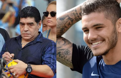  Chấn động làng bóng đá Argentina:Maradona từng qua đêm với… vợ Mauro Icardi ảnh 2