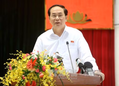 Chủ tịch nước tiếp xúc cử tri TP Hồ Chí Minh ảnh 1