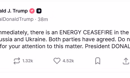 Ảnh chụp bài đăng của Tổng thống Trump.