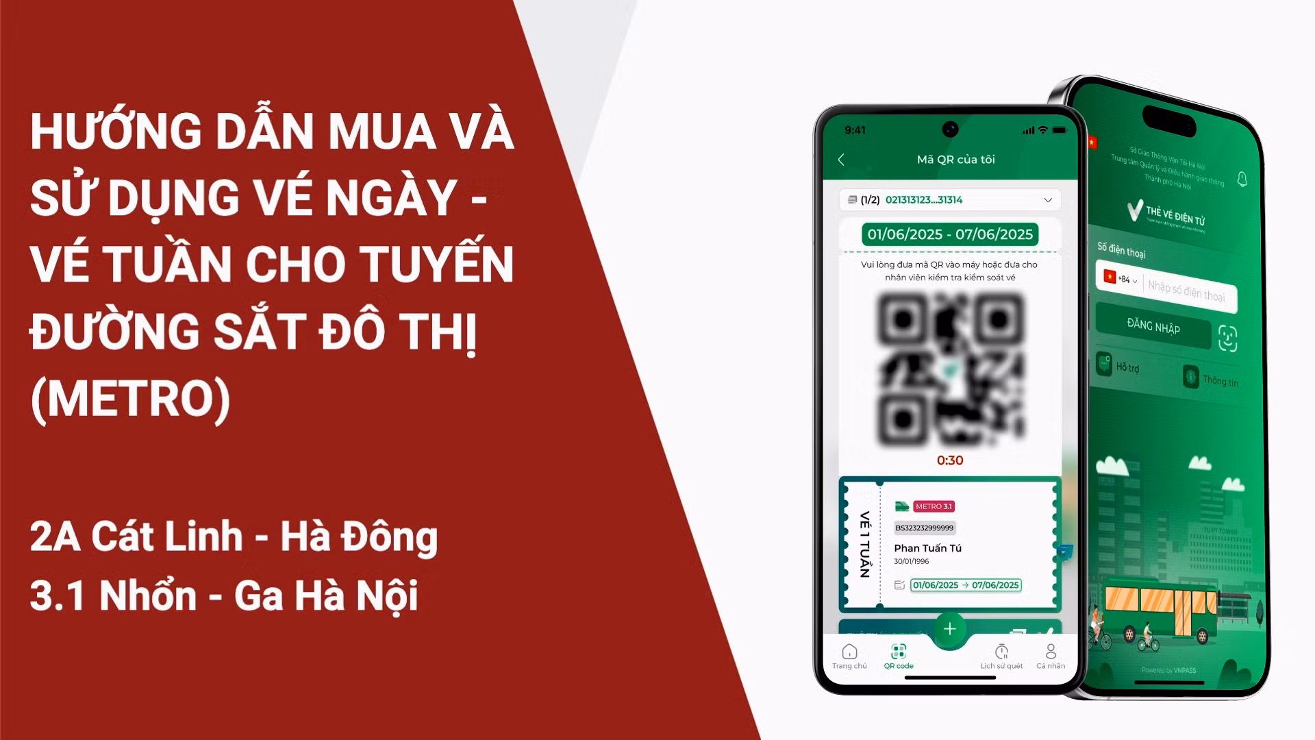 Hà Nội hướng dẫn mua vé tàu Metro qua App