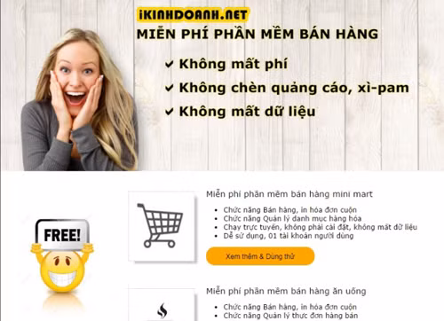 Gói phần mềm bán hàng miễn phí với nhiều tiện ích ảnh 1