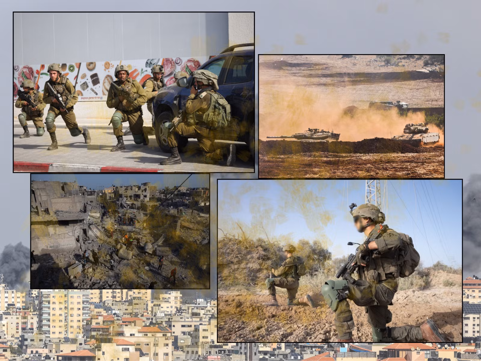 Quân đội Israel thực hiện một chiến dịch trên bộ quy mô lớn vào Gaza, đáp trả cuộc tấn công xuyên biên giới của Hamas ngày 7/10/2023.