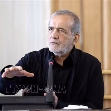 Tổng thống Iran Masoud Pezeshkian. Ảnh: IRNA/TTXVN